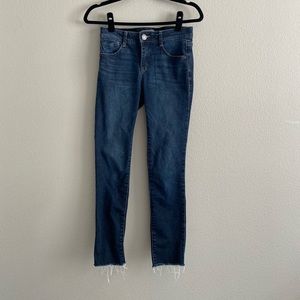 Wit & Wisdom Ab-Solution Raw Hem Skinny Jeans in Indigo